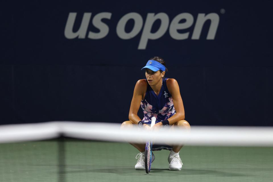 Ajla Tomlijanović during her second-round match at the 2022 US Open.
