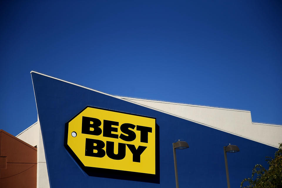 Best Buy’s old logo seen on a store