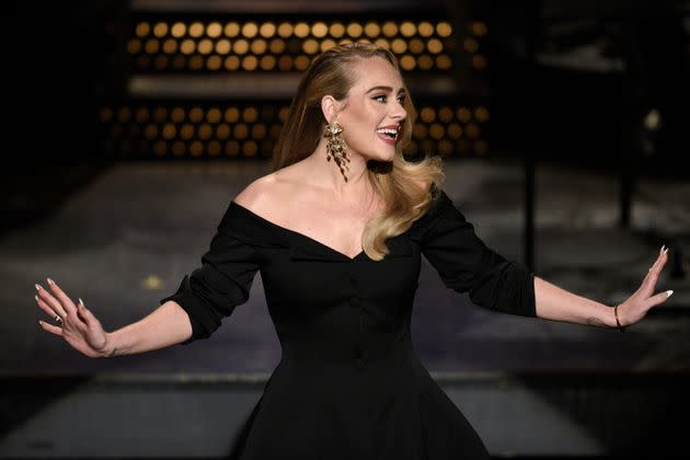 Adele presenting Saturday Night Live last year (Photo: NBC via Getty Images)