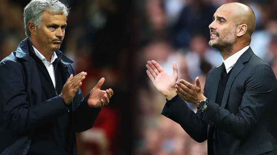 Mourinho and Guardiola to go at it again. Pic: Getty