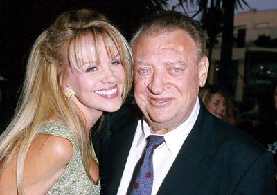 Rodney Dangerfield and his wife at the Santa Monica premiere of Artisan's My 5 Wives