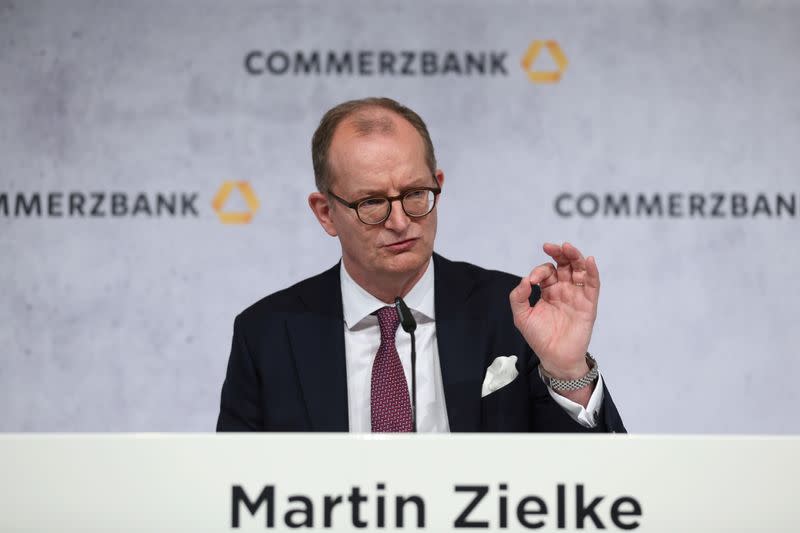 FILE PHOTO: Germany's Commerzbank AG hold their annual results press conference in Frankfurt