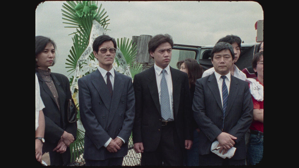 Yan Jiaqi, from left, Wu'er Kaixi and Wan Runnan appear in "The Exiles" by Ben Klein and Violet Columbus, an official selection of the U.S. Documentary Competition at the 2022 Sundance Film Festival. (Sundance Institute via AP)