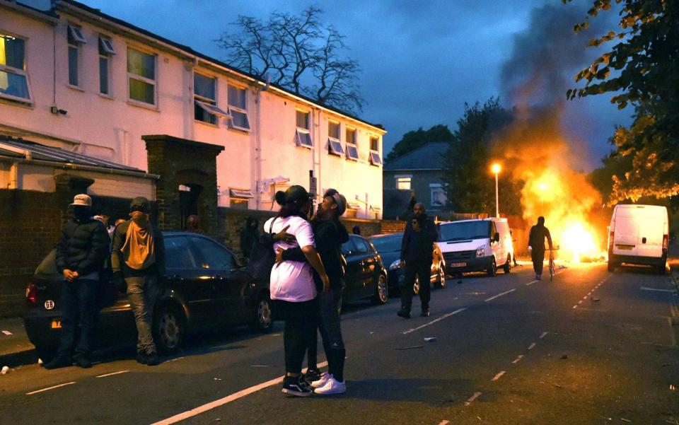 Forest Gate bin blaze - Credit: Lauren Hurley/PA