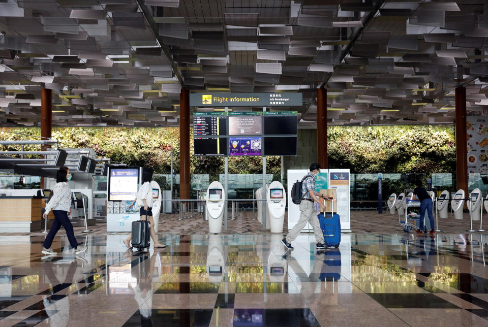 Changi International Airport departure hall