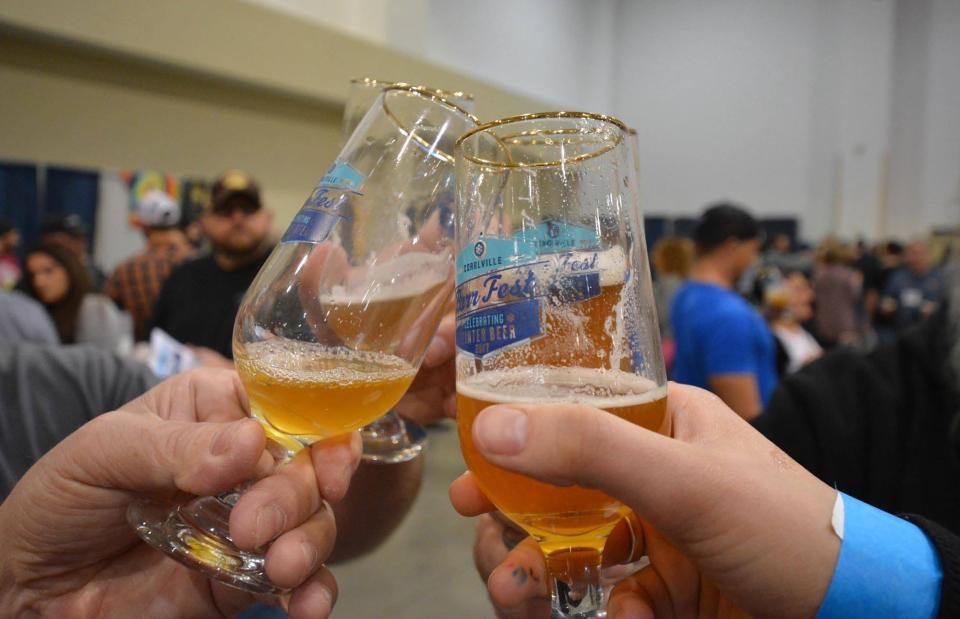 BrrFest tickets come with a 2024 BrrrFest commemorative glass and the opportunity to sample more than 200 beers Saturday, Jan. 27 the Hyatt Regency Coralville Hotel & Conference Center in Coralville.