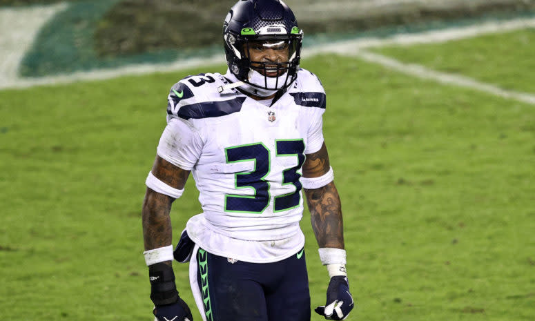 Jamal Adams on the field for the Seattle Seahawks