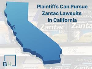 Cancer plaintiffs can proceed with Zantac lawsuits in California.