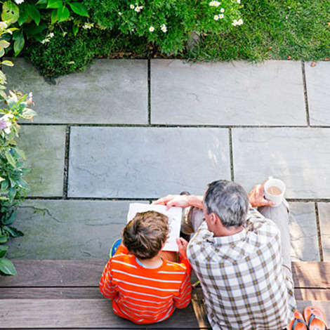 Bluestone patio requires zero attention