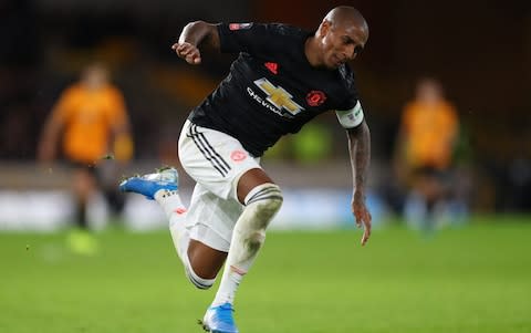 Ashley Young of Manchester United during the FA Cup Third Round match between Wolverhampton Wanderers and Manchester United at Molineux on January 04, 2020  - Credit: Getty Images