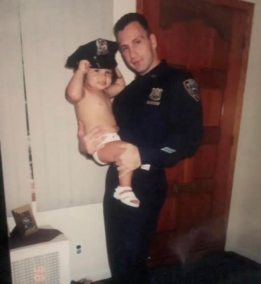 Francesca’s father Anthony Mosomillo was shot and killed while on duty in 1998. Provided to the New York Post