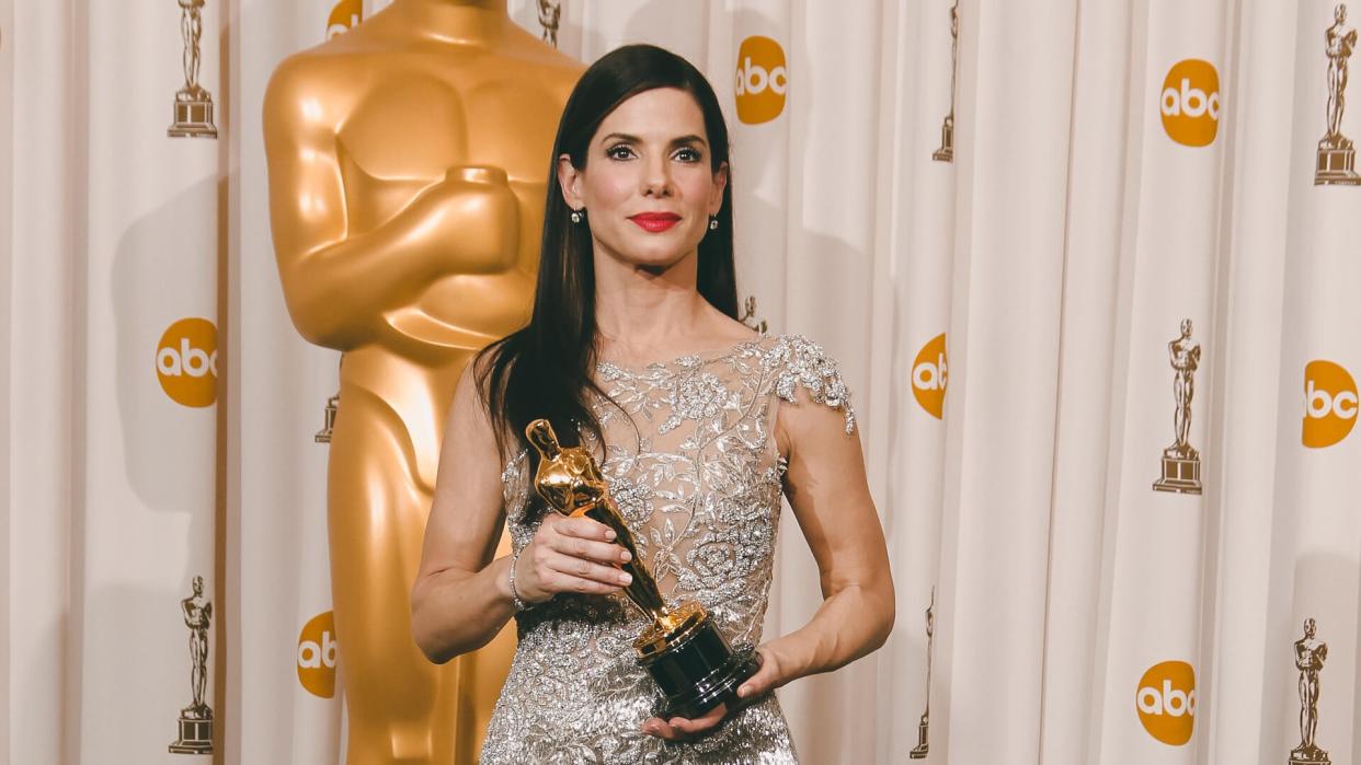 Sandra Bullock Sandra Bullock poses with the Oscar for Actress in a Leading Role for "The Blind Side" in the Press Room during the 82nd Academy Awards, in the Hollywood section of Los AngelesOscars - Press Room, Los Angeles, USA.