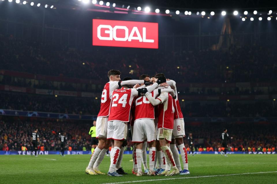 Arsenal put Lens to the sword 6-0 in the Champions League on Wednesday night (AFP via Getty Images)