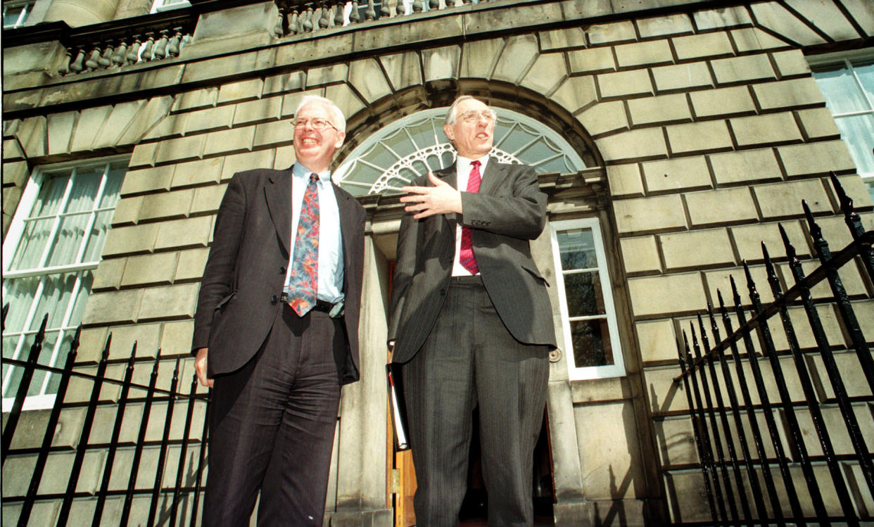Lord Wallace was Scotland’s first deputy first minister, with then-Labour leader Donald Dewar the first first minister (Ben Curtis/PA)