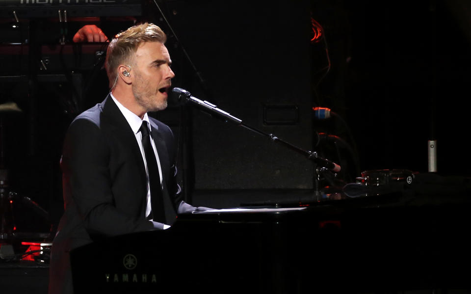 Gary Barlow of Take That performs at the Teenage Cancer Trust Concert, Royal Albert Hall, London. PRESS ASSOCIATION. Picture date: Thursday March 28, 2019. See PA story SHOWBIZ TCT. Photo credit should read: Isabel Infantes/PA Wire

