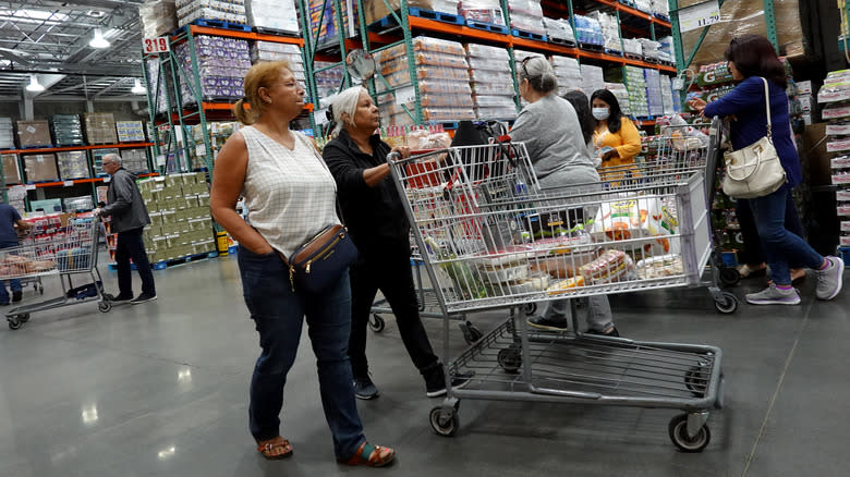 customers shopping at Costco