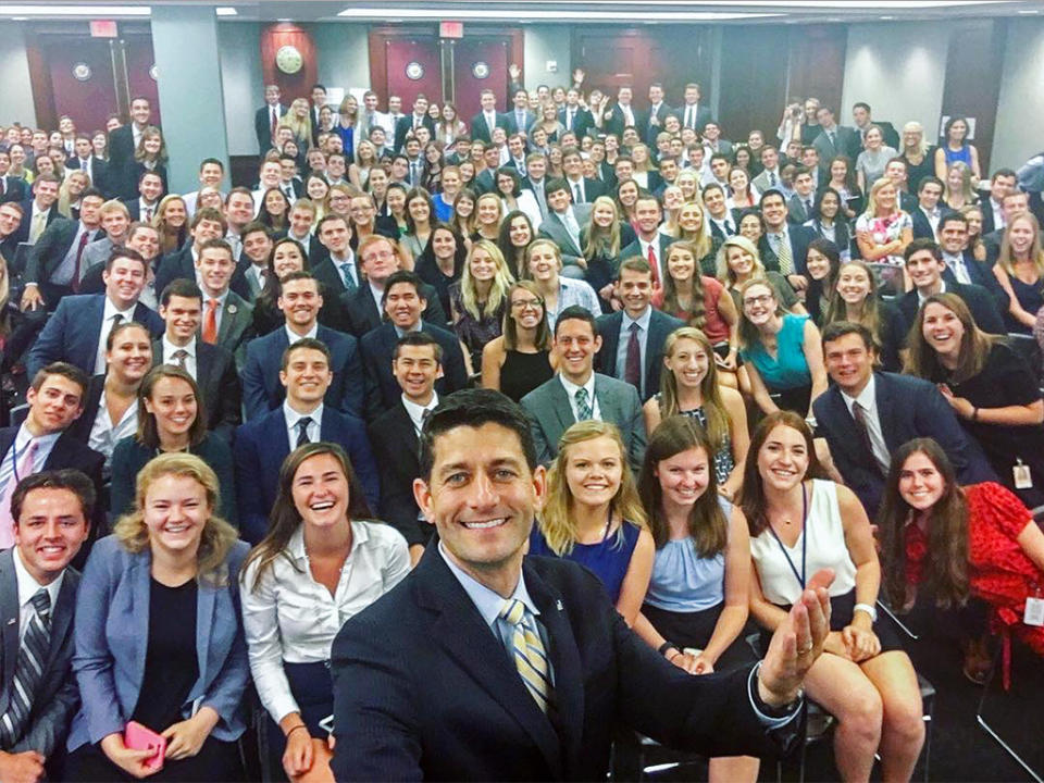 Democratic Capitol Hill Interns Share Their Own Selfie in Response to Paul Ryan's| 2016 Presidential Elections, politics, Paul Ryan