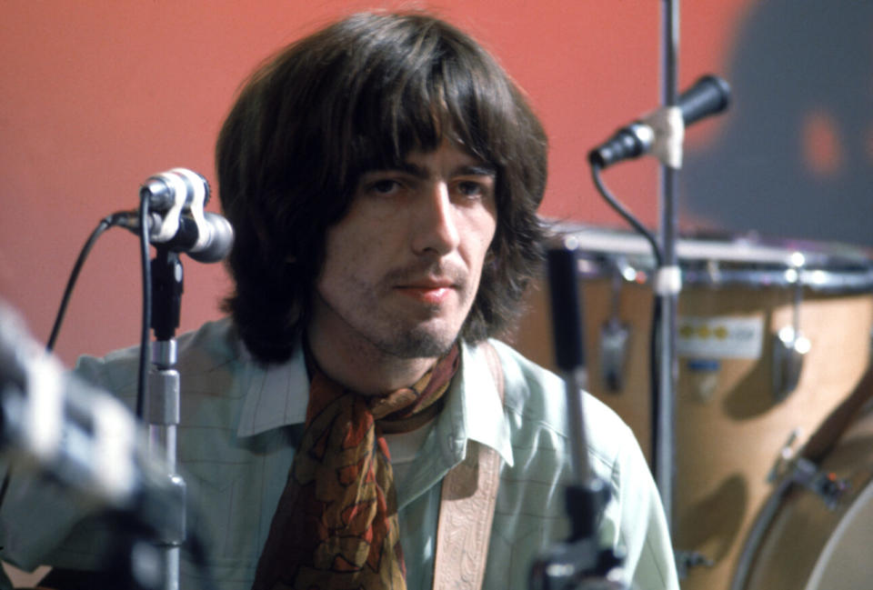 Frustrated that his songs weren’t being considered equally with those of John Lennon and Paul McCartney, George Harrison briefly left the Beatles a week after <em>Let It Be </em>began filming (photo: Ethan A. Russell / © 2024 Apple Corps Ltd.).