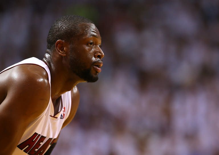 Miami Heat's Dwyane Wade is pictured during game two of the Eastern Conference Finals against the Indiana Pacers in Miami on May 24, 2013. Defending NBA champion Miami approaches Tuesday's critical contest at Indiana looking forward to a hostile atmosphere