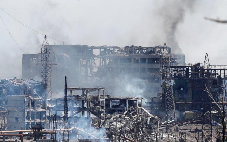 A view shows destroyed facilities of Azovstal Iron and Steel Works in Mariupol (REUTERS)