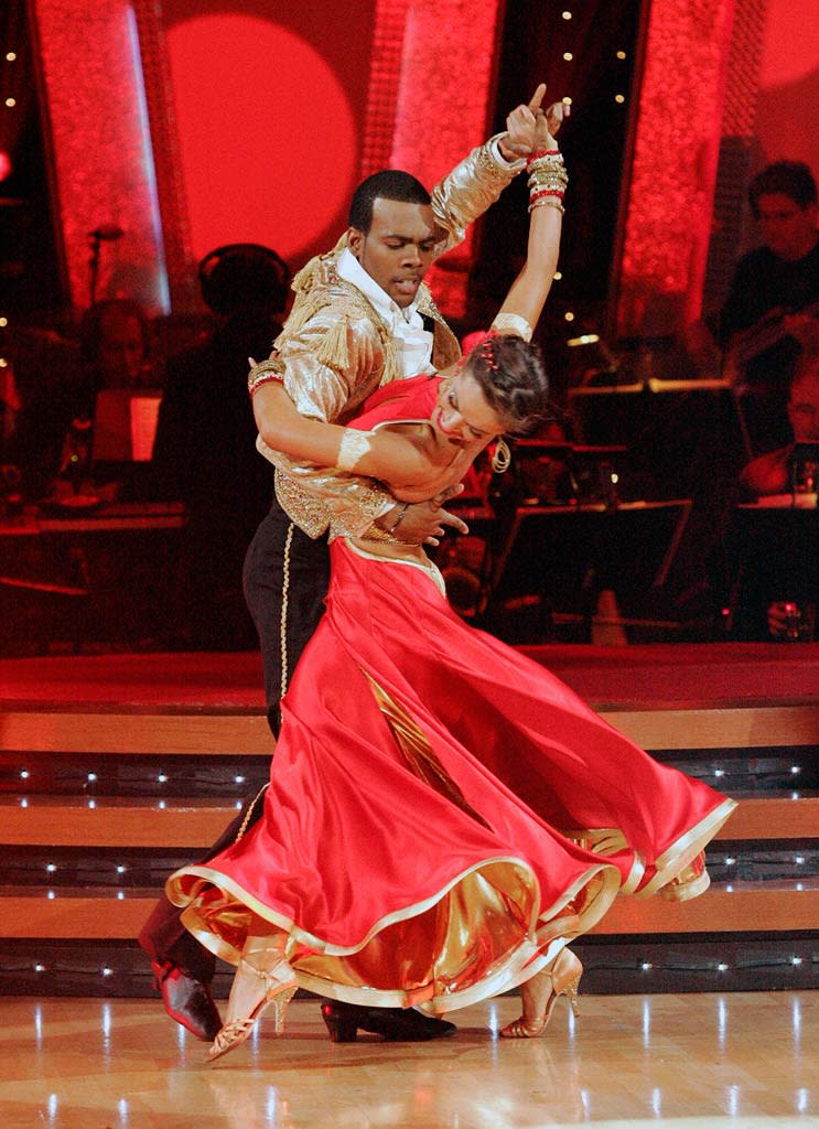 Mario and Karina Smirnoff perform a dance on the sixth season of Dancing with the Stars.