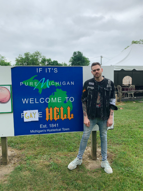 Welcome to Gay Hell, population 70, where new owner Elijah Daniel says you can only fly rainbow pride flags — and America flags of course. (Photo: Courtesy of Twitter/Elijah Daniel)