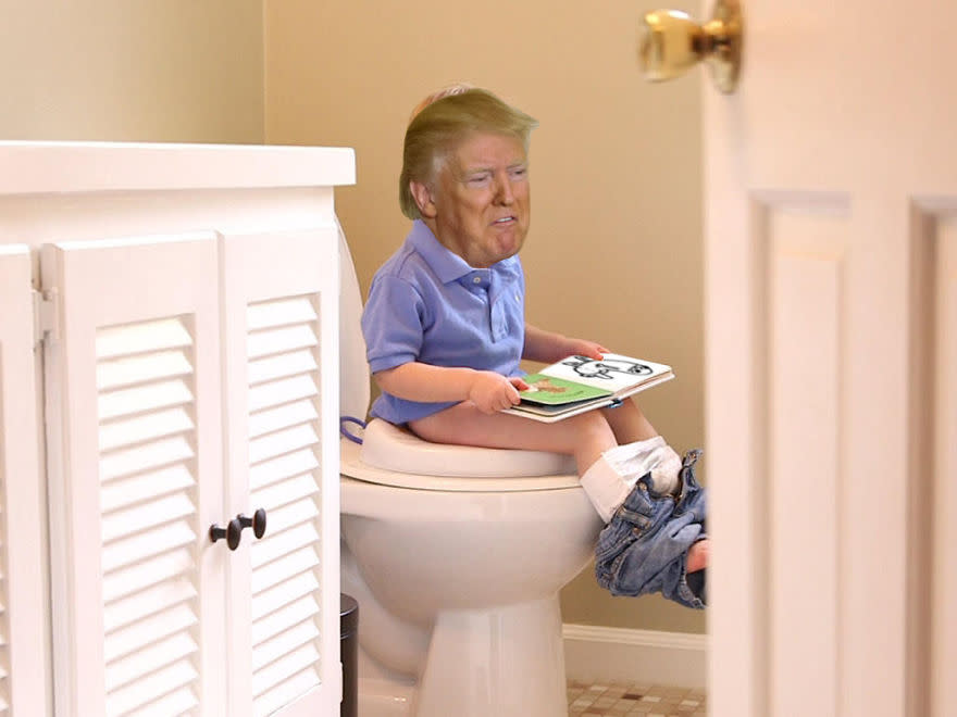 Tiny Trump Meme – Der US-Präsident als Baby
