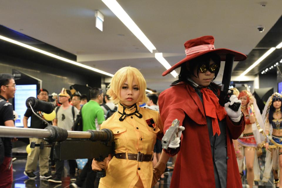 <p>Cosplayers at the Suntec Convention Centre for this year’s Anime Festival Asia Singapore. (Sharlene Sankaran/ Yahoo Singapore) </p>