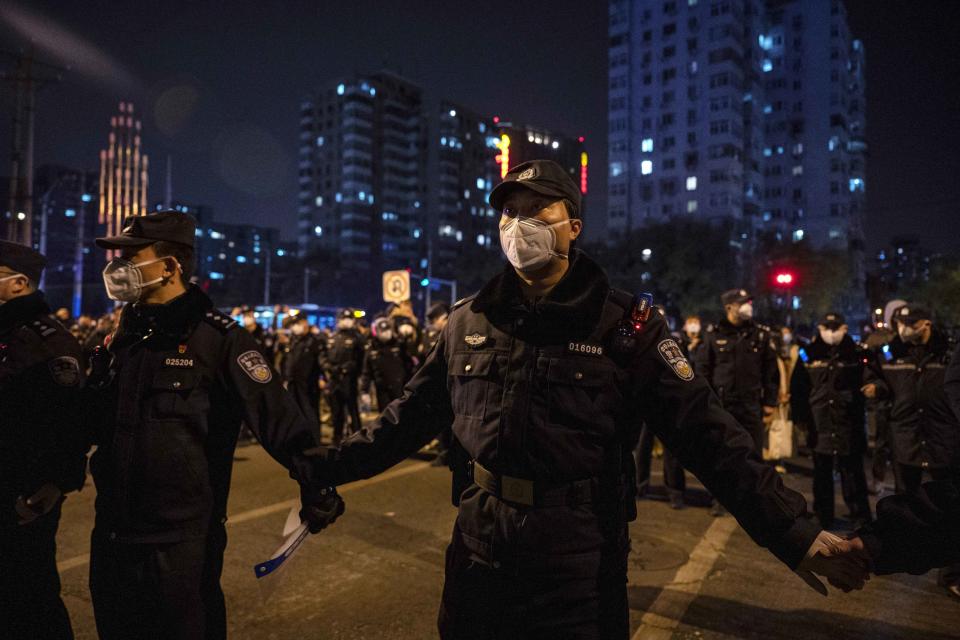 Image: Protest in Beijing Against China Covid Measures (Kevin Frayer / Getty Images)