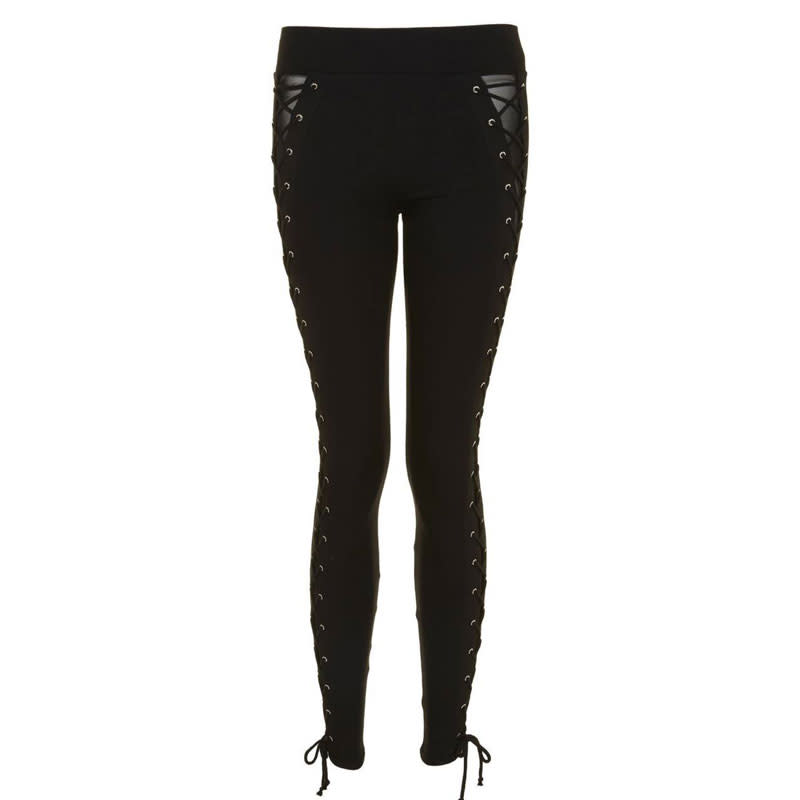 <a rel="nofollow noopener" href="http://rstyle.me/n/csp3cnchdw" target="_blank" data-ylk="slk:Lace-Up Leggings, Topshop, $55;elm:context_link;itc:0;sec:content-canvas" class="link ">Lace-Up Leggings, Topshop, $55</a>