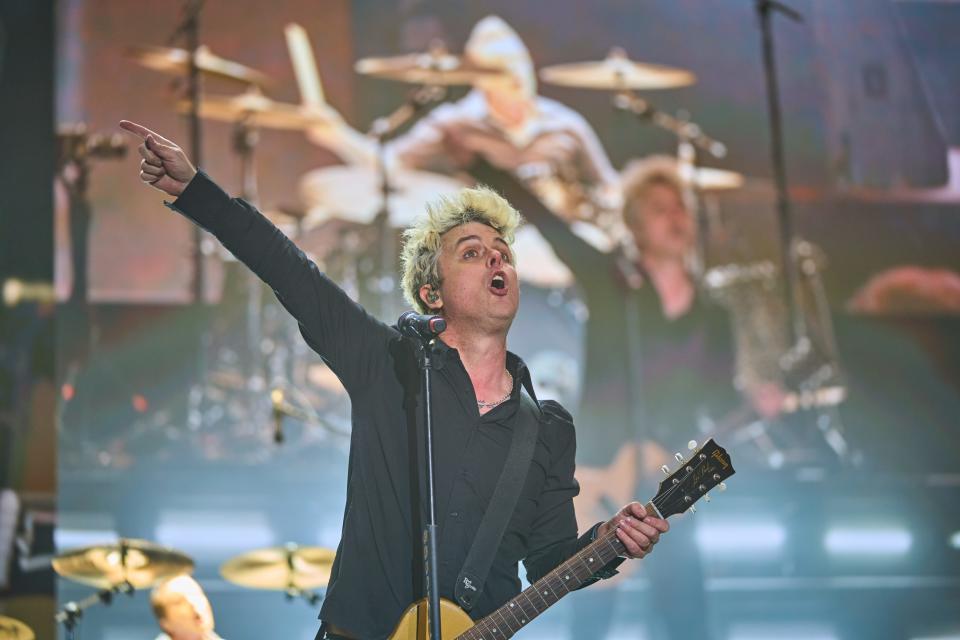 Green Day performs on the Home Plate stage during day one of Innings Festival at Tempe Beach Park on Feb. 25, 2023.