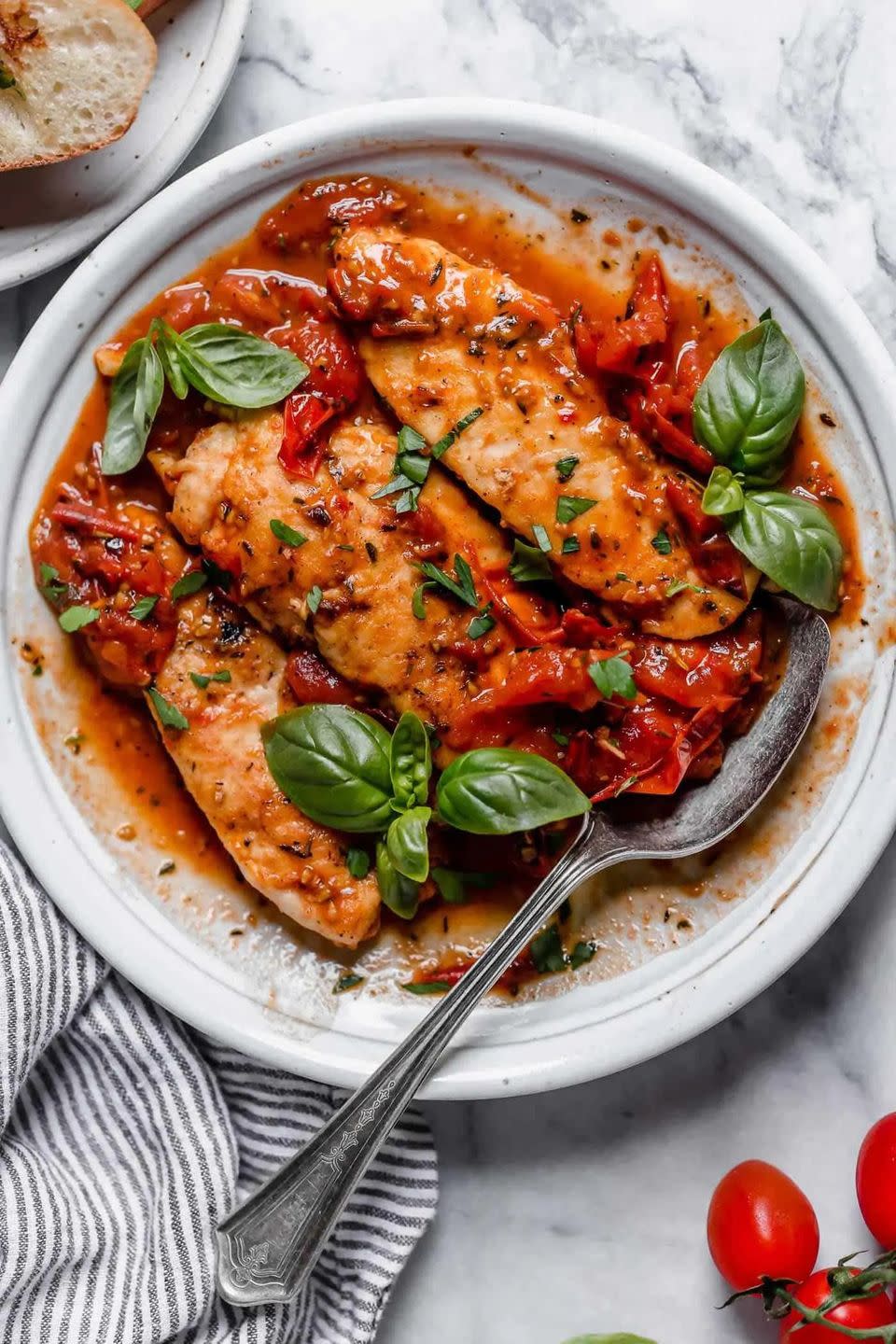 Chicken with Tomato-Herb Pan Sauce