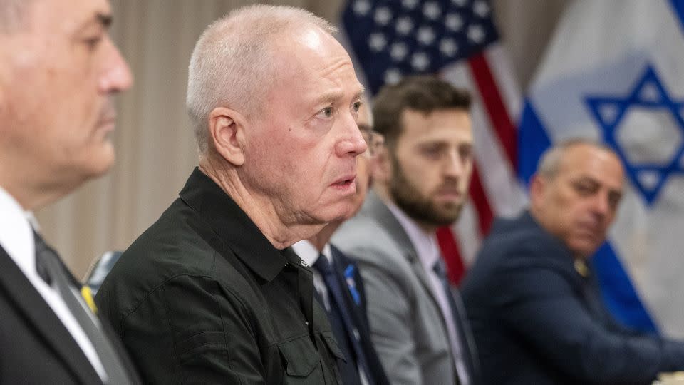 Israeli Defense Minister Yoav Gallant meets with US Defense Secretary Lloyd Austin at the Pentagon on March 26, 2024. - Jacquelyn Martin/AP