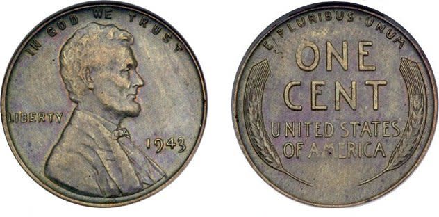 1943-S Lincoln Wheat copper penny