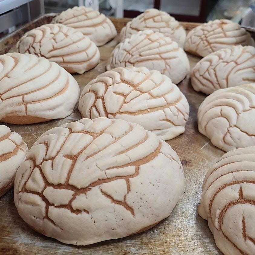 Panadería Del Pueblo starts the morning with freshly baked conchas in Indio, Calif., on March 31, 2022.