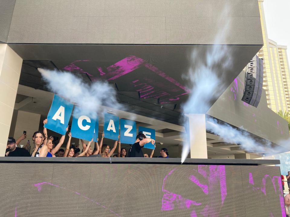 DJ Acraze performs at Wet Republic Ultra Pool at MGM Grand in Las Vegas.