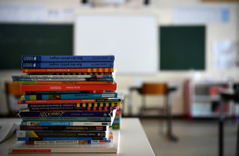 Image d'illustration - Des livres scolaires dans une salle de classe - FRANCK FIFE © 2019 AFP