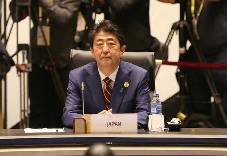 Japan's Prime Minister Shinzo Abe attends the Asia-Pacific Economic Cooperation (APEC) Summit in Danang, Vietnam, November 11, 2017. Mandatory credit VNA/via REUTERS