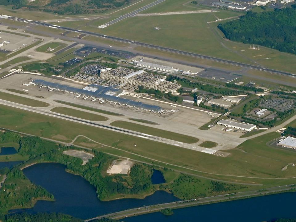 Raleigh-Durham International Airport, Cedar Fork Township, North Carolina in April 2022.
