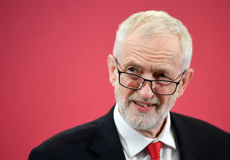 FILE PHOTO: Britain's opposition Labour Party leader Jeremy Corbyn speaks at the launch of Labour's European election campaign in Kent, Britain, May 9, 2019. REUTERS/Toby Melville