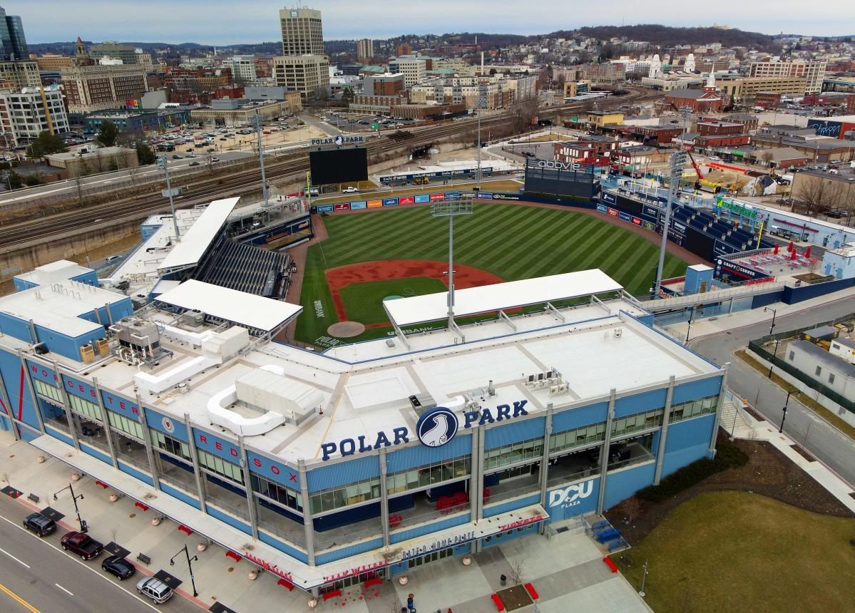 Finishing touches being put on new Worcester stadium, Polar Park