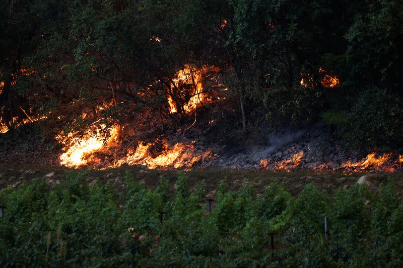 Glass Fire in Saint Helena