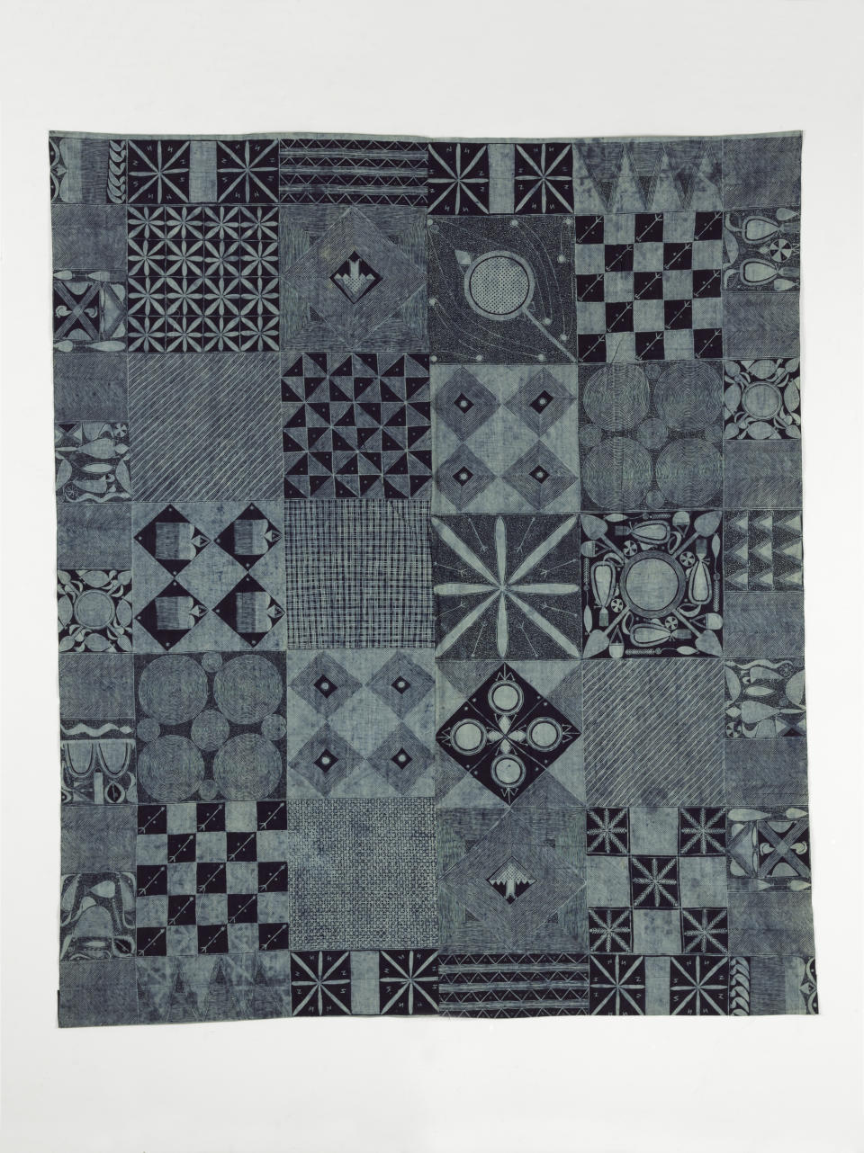 Starch resist indigo-dyed cotton cloth, Nigeria, 1960-1964 (Victoria and Albert Museum, London/PA)