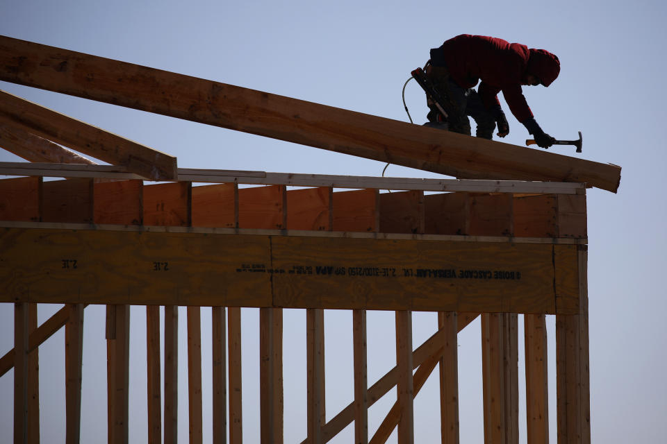 Image: New Home Construction Ahead Of Housing Start Figures (Luke Sharrett / Bloomberg via Getty Images file)