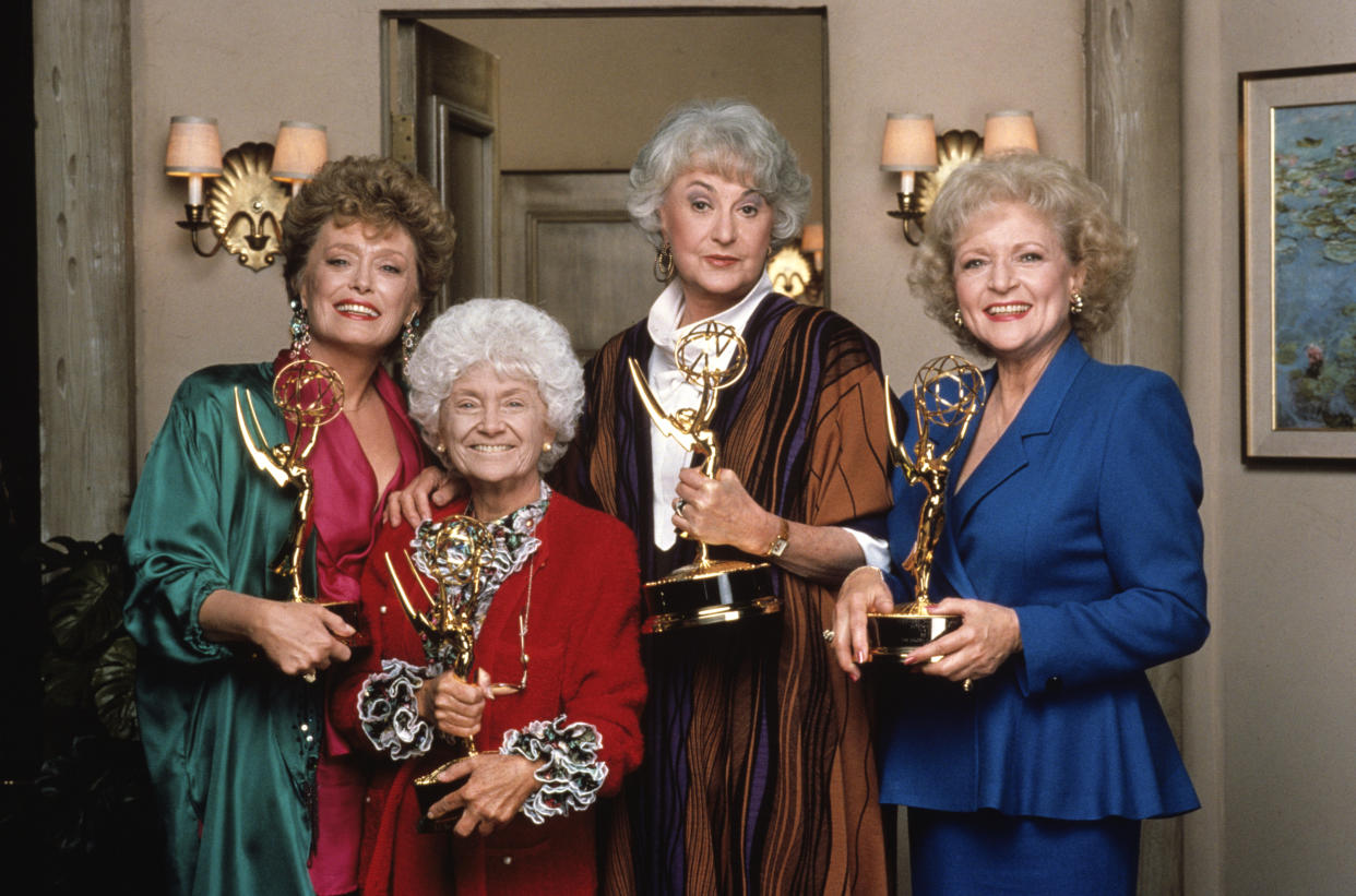 The Golden Girls cast: L-R: Rue McClanahan, Estelle Getty, Bea Arthur, Betty White. (Photo: Walt Disney Television via Getty Images Photo Archives/Walt Disney Television via Getty Images)