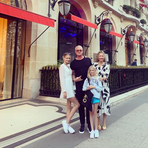 <p>Rebecca Gayheart Instagram</p> Eric Dane and Rebecca Gayheart with their kids Billie Beatrice and Georgia Geraldine in Paris.