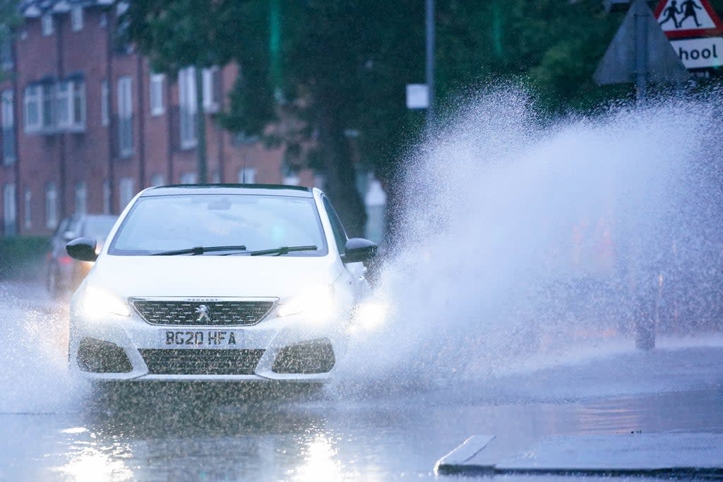 The Met Office warn disruptions to transport is likely, and deep floodwater can cause a risk to life.  (PA)