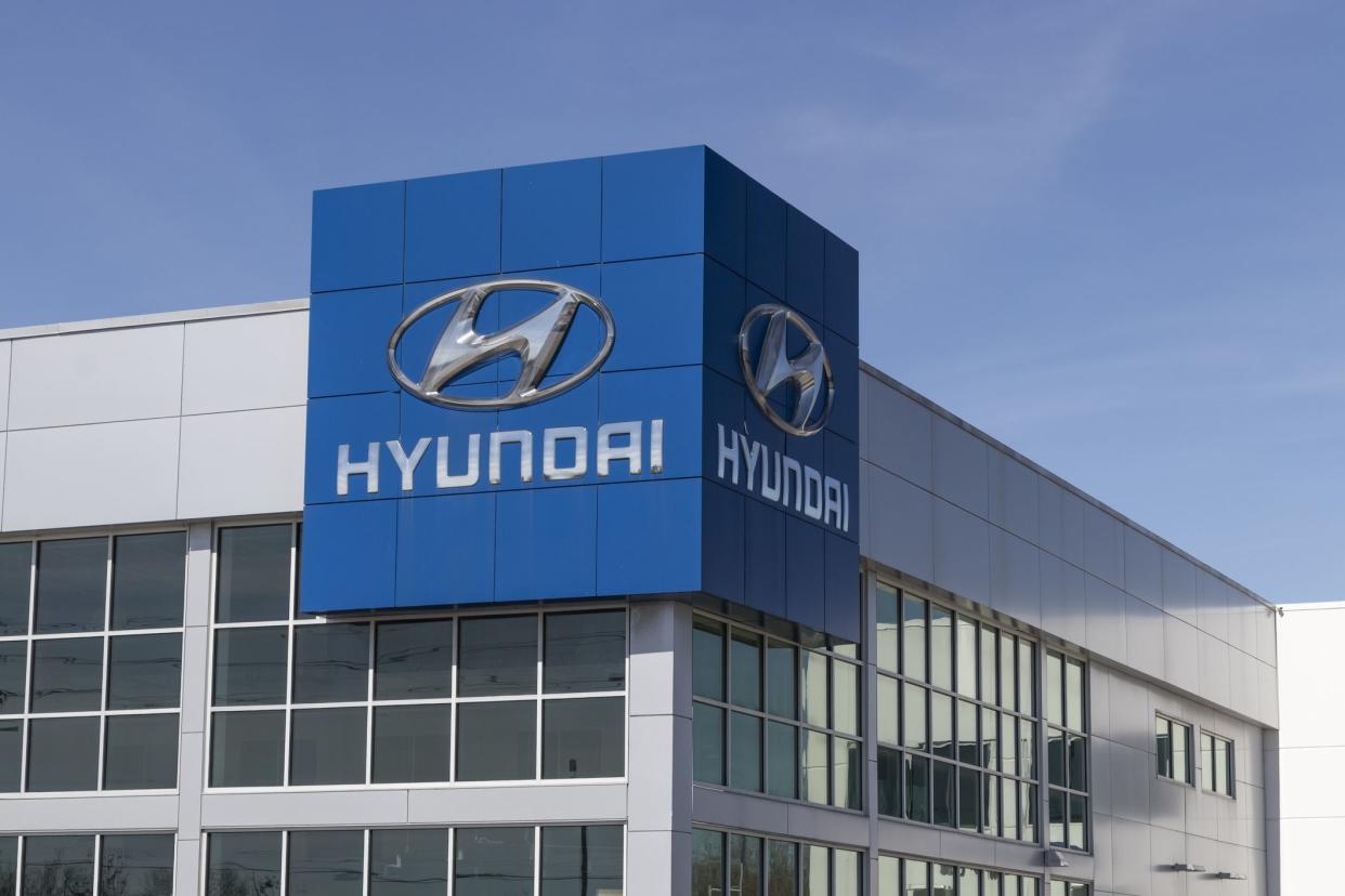 Indianapolis - Circa March 2021: Hyundai Motor Company Dealership. Hyundai manufactures well engineered, designed and attractive cars and SUVs.