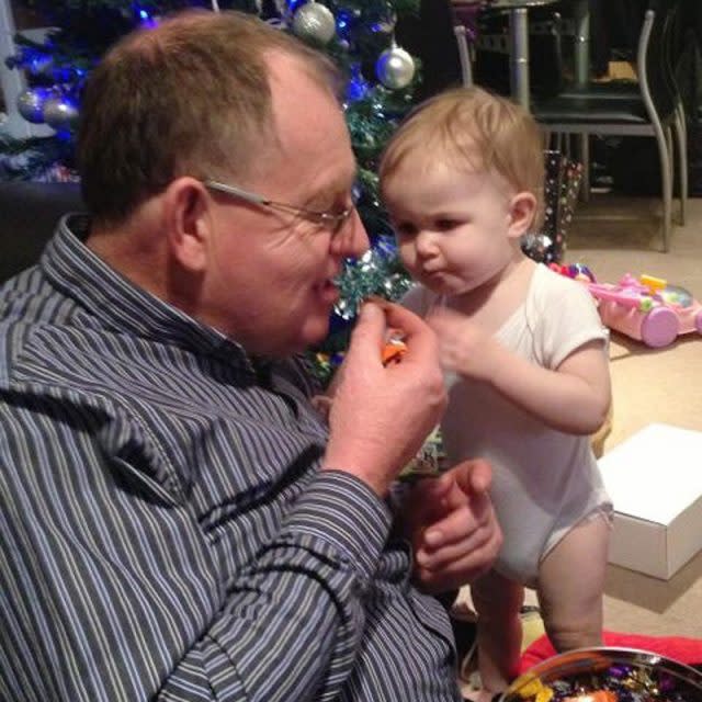 Amy with grandfather Stan Truelove