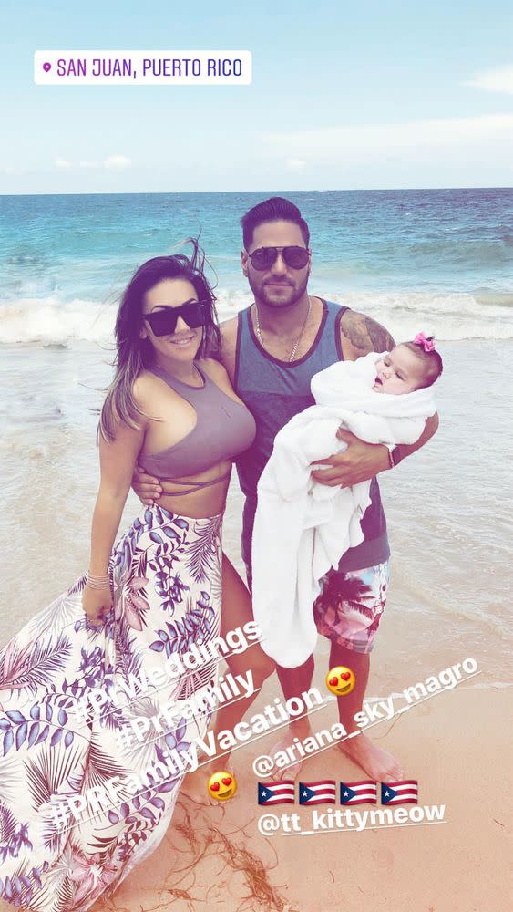 Jen Harley, Ronnie Ortiz-Magro and daughter Ariana Sky | Ronnie Ortiz-Magro/Instagram